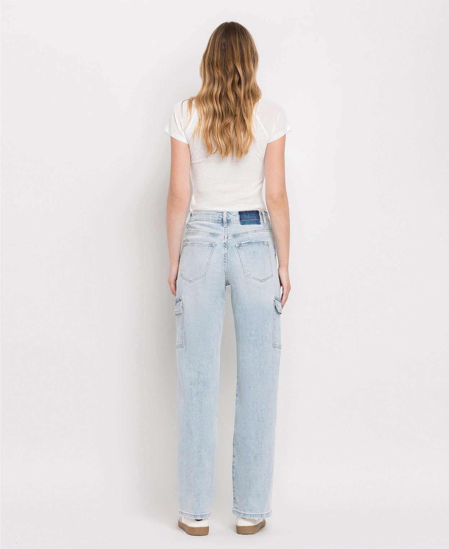 90's Vintage Super High Rise Cargo Straight Jeans