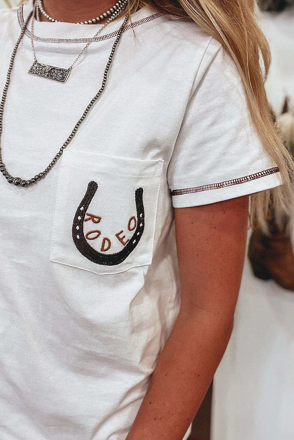 Rodeo Western Patch Pocket T-Shirt