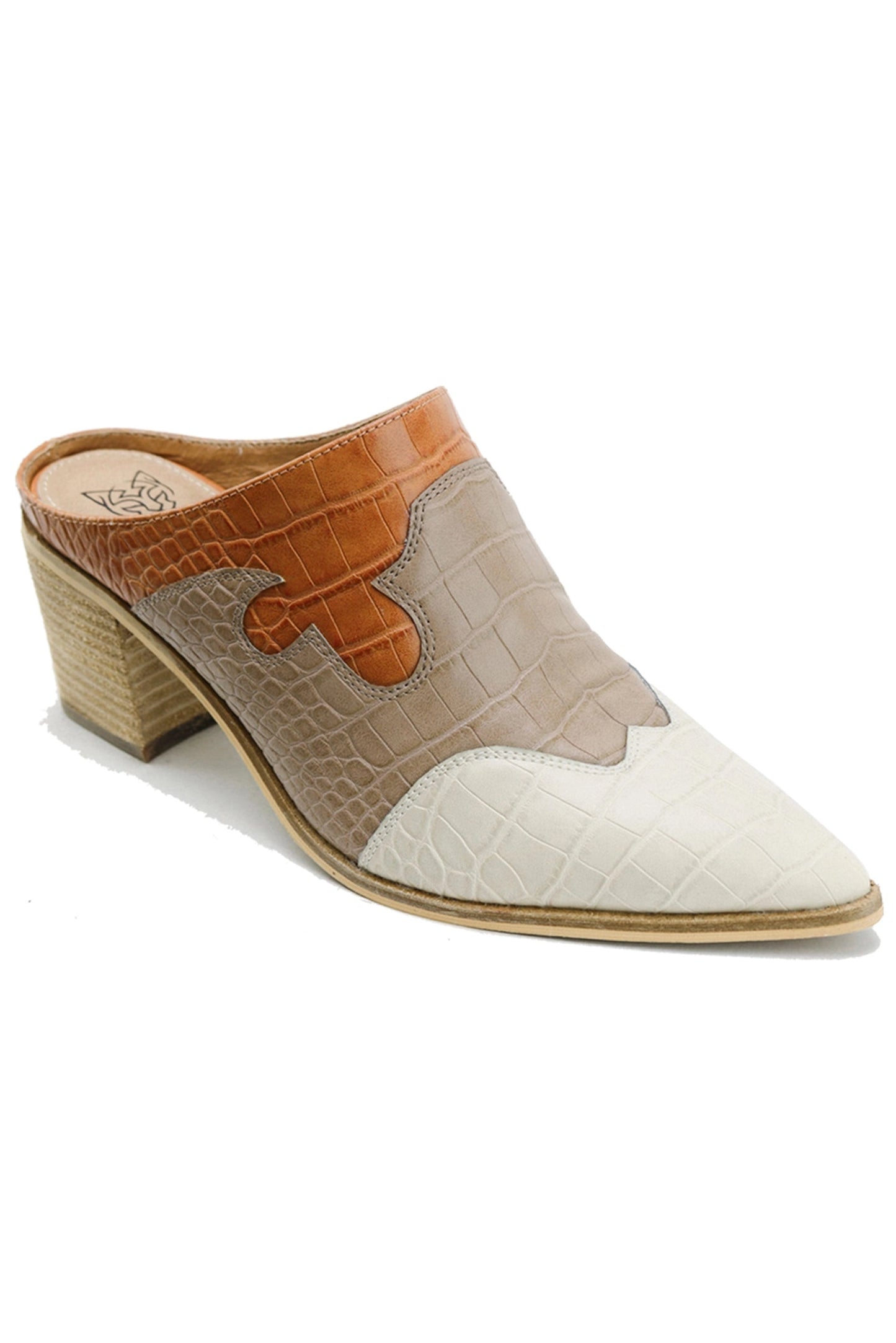 ELVAN Western Block Heel Mules