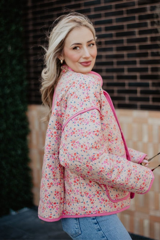 Dainty Floral Quilted Jacket