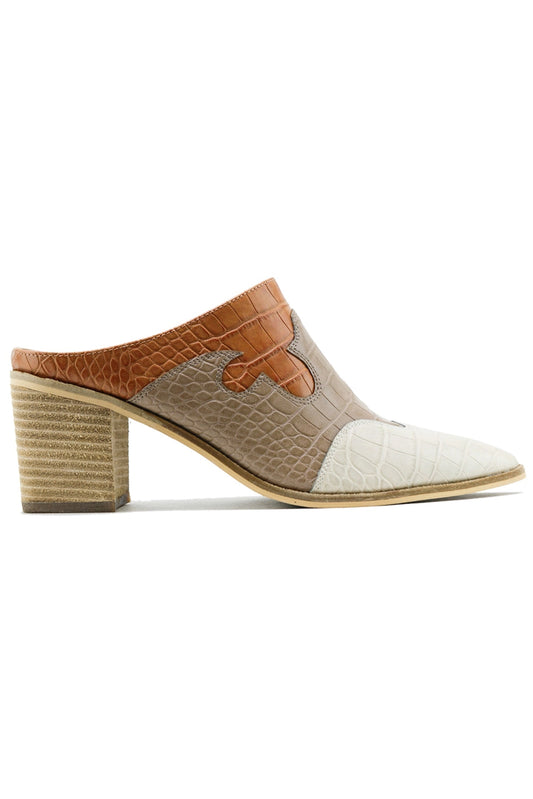 ELVAN Western Block Heel Mules