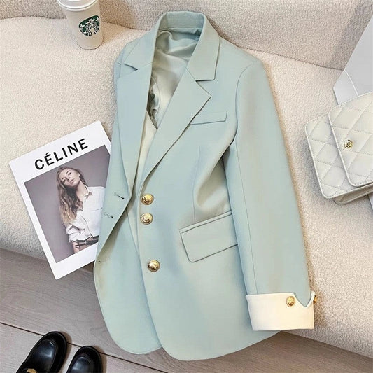 Metal Buckle Casual and Stylish Blazers